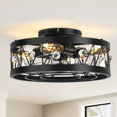 16.5-in Vintage Distressed White Low Profile Ceiling Fan with Remote Control(7-blade)